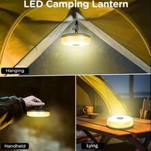 1 Peça Luzes de Corda para Camping, Luz Quente Recarregável por USB para Camping ao Ar Livre, Lâmpada de Camping Portátil à Prova d'Água IP44, 5 Níveis de Brilho, Durável para Halloween, Natal - 10 m/32,8 pés - Visão 9
