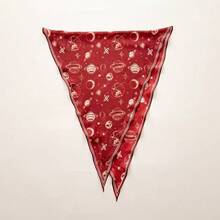 1 pieza Pañuelo de mujer con estampado de rombos, pañuelo/diadema retro artístico y elegante para ir al trabajo - Universo Rojo - Ver 2