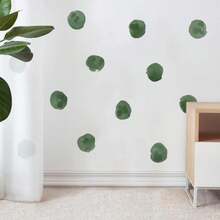 RoyoLam 72pcs 2.2'' Blackish Green Polka Dots Wall Decals Nursery Watercolor Wall Stickers For Kids Removable Peel And Stick Wall Art Decor For Classroom Living Room Bedroom - ColorA - 查看 2