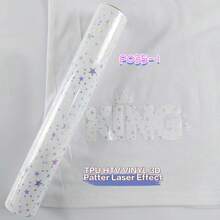 1卷 25x153厘米/9.8英寸x5英尺 3D图案全息热转印乙烯基薄膜 DIY - P088 - 查看 35