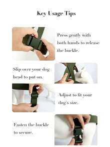 Arnés de estilo chaleco táctico para perros grandes/extra grandes para uso en exteriores, resistente y duradero, de color verde militar con costuras reflectantes, anti-tirones - Verde militar - Ver 6