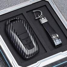 Vỏ chìa khóa điều khiển từ xa bằng sợi carbon ABS, phù hợp với các dòng xe RAV4, Camry, CHR, Corolla, Avalon, Land Cruiser, Prado, Prius 2017-2022 - 4 phím - Xem 9