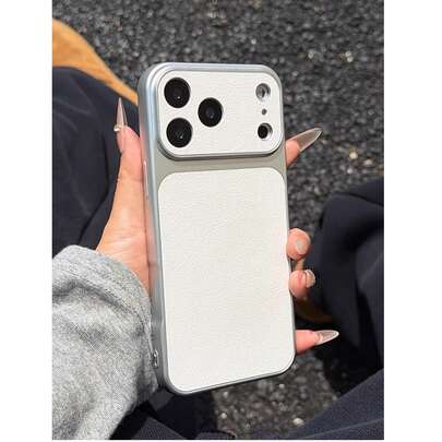 Ốp lưng điện thoại Instant Large Window 17 Pro Max Business Litchi Grain, tương thích với Apple 16 inch, chất liệu giả da, phù hợp với các kích thước 15/13/12/11 inch.