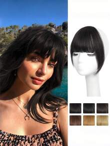 1 Piece Of Women's Synthetic Bangs Wig, Natural Forehead Bangs, Retro Side Bangs, Simulated Bangs, Suitable For Women's Daily Wear - Multicolor - View 3