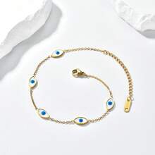 Delicate Stainless Steel Multi-Eye Element Bracelet, Perfect For Daily Commute - Multiple Eyes - View 5