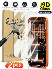 Bộ 2 miếng dán màn hình cường lực chống sốc, độ phân giải cao, tương thích với iPhone 17 Pro Max/17 Air/17/16 Pro Max/16 Pro/16/15 Pro Max/15 Pro. Thiết kế siêu mỏng, tương thích với ốp lưng, thời trang sử dụng hàng ngày, ngăn ngừa trầy xước hiệu quả. Quà tặng Ngày của Mẹ. - Trong sáng - Xem 20