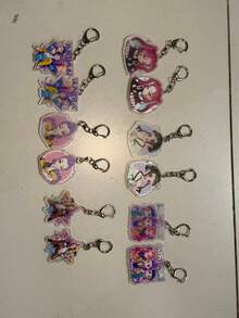 6pcs/Set Korean Girl Group Acrylic Pendant Cute Bag Charm Keychain, Suitable As Easter, Valentine's Day, New Year And Daily Use Holiday Gift - Multicolor - View 7