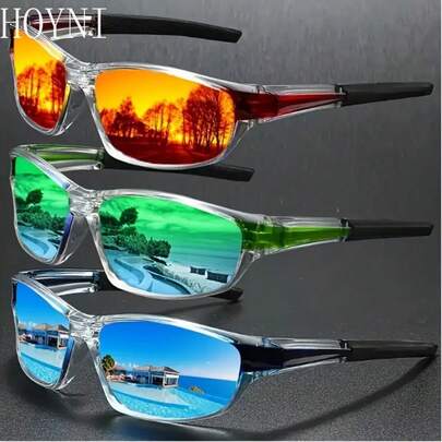 HOYNI 3/2/1 副时尚运动软边镜腿设计时尚眼镜，全框眼镜，适合旅行、度假、日常佩戴、海滩和户外活动。夏季海滩度假和户外旅行必备。