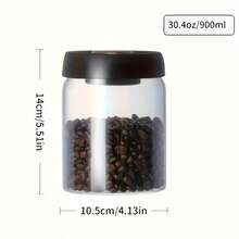 1 buc. Cutii de depozitare, cutii sigilate, cutii vidate din sticlă transparentă cu conținut ridicat de borosilicat - Cutii de cafea și cutii de biscuiți dintr-o singură bucată disponibile în diferite dimensiuni, perfecte pentru depozitarea în bucătărie. 3 dimensiuni din care puteți alege. - Multicolor - Vizualizare 6