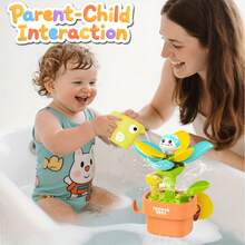 Flower Sprinkler Bath Toy For Toddlers 18M+, Interactive Watering Toy Fun Tub Play For Baby Shower Holiday Gift - Multicolor - View 10