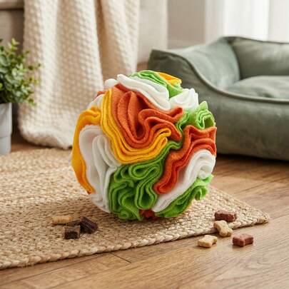 嗅探球 - 小型犬专用嗅探球，互动式狗狗玩具，让狗狗保持忙碌，幼犬益智玩具，带收纳袋，可机洗