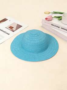 1顶儿童草帽，适合作为礼物、日常外出、野餐、日光浴、海滩度假等场合。 - 彩色 - 查看 7