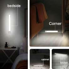 2pcs LED Motion Sensor Lights, USB Rechargeable, 3 Color Modes, Dimmable, Large Battery Capacity, Ideal For Bedside, Nightlight, Hotels And Bars - 2PCS - View 11