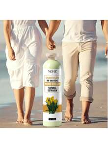 YCHZ 女士植物雌激素乳霜 – 富含人参、黑升麻、绿茶和红花提取物，提升情绪 – 温和滋养身体乳 – 258克 - 258g - 查看 1