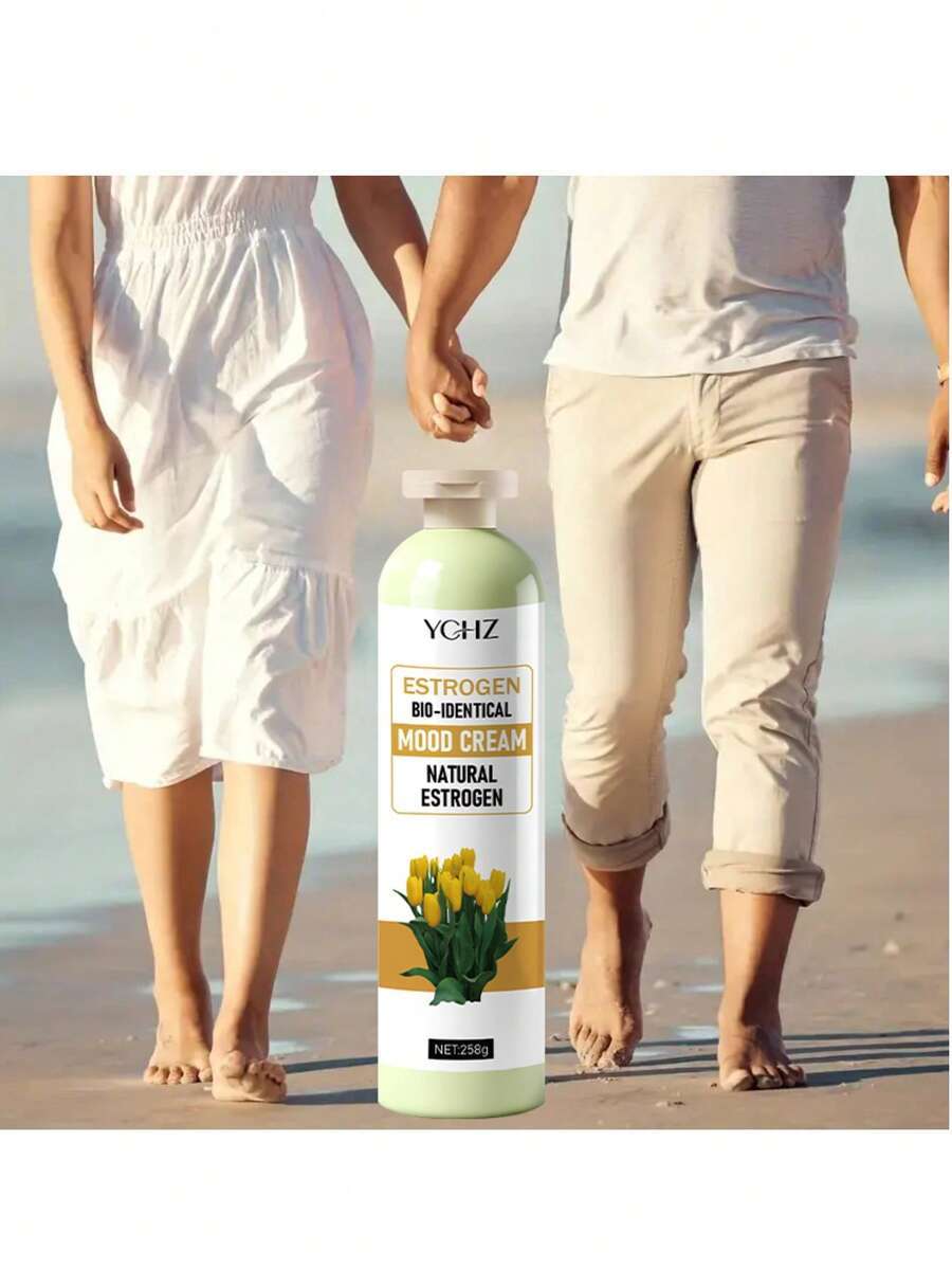 YCHZ 女士植物雌激素乳霜 – 富含人参、黑升麻、绿茶和红花提取物，提升情绪 – 温和滋养身体乳 – 258克 - 258g - 查看 1