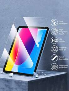 1pc Tempered Glass Screen Protector Compatible With Ipad Pro 11 Inch (M4) 2024, 11, 10.2, 10, 7/8/9th 10.2, Air 4 5 10.9, 10th Generation Pro 11 1st 2nd 3rd, Mini 1 2 3 4 5 6 - Clear - View 8