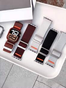 26mm Stretchy Band Compatible With Apple Watch Bands Ultra 3/2/1 49mm 46mm 45mm 44mm 42mm 41mm 40mm 38mm Men Women, Soft Nylon Elastic Braided Strap For Apple Watch Series 11/10/9/8/7/6/5/4/3/SE/SE2/SE3 - 26mm - View 8