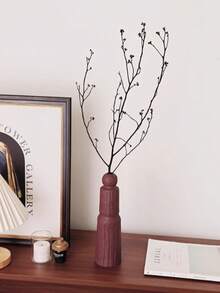 1pc Geometric Column Vase Decorative Ornament, Retro Artistic Home Decor Vase, Niche Aesthetic Flower Vase For Living Room And Entryway, Minimalist Geometric Pillar Vase, Multi-Use Floral Container For Fresh Dried Artificial Flowers, Elegant Vintage Style Tabletop Decoration, High-End Artistic Vase For Home Style Enhancement, Decorative - Medieval Geometric Column Vase - View 9