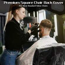 1/3 PCS Transparent PVC Salon Hair Dye Chair Protective Cover - Clear - View 5