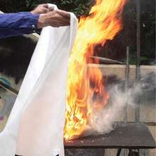 1/2 Packs Fire Blanket - Emergency Flame Retardant Blanket, 39.37in X 39.37in - Fiberglass Fire Suppression Blanket For Kitchen, Home, School, Fireplace, Grill, Car, Office, And Warehouse With Hook - Multicolor - View 2