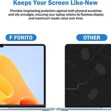 2片装高清高透PET屏幕保护膜，全屏覆盖，强效防指纹，触控灵敏，保护膜，屏幕保护膜兼容MacBook/电子产品/办公用品/电脑配件/电脑屏幕保护膜/Air 13保护壳/电脑保护/配件/电脑/电脑屏幕 - 查看 8