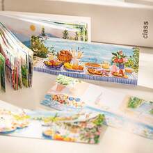 Beautiful Day Sticker Book - Seasonal Collection Series. Vintage-Style Long Strips Stickers For Journaling, Scrapbooking, Card Making, Phone Cases. Healing Artwork For Each Season, Easy To Apply, Convenient To Carry. - 1 Set - View 1