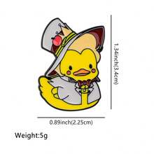 Cute Cartoon Yellow Duck Enamel Pins Funny Animals Brooch Lapel Pin Badge On Backpack Clothing Accessories Fashion Jewelry Friends Gifts - Yellow - View 13