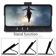 For Samsung Galaxy A21S, Black PU Leather Wallet Flip Cover Case With Kickstand And Card Slots - Black - View 5