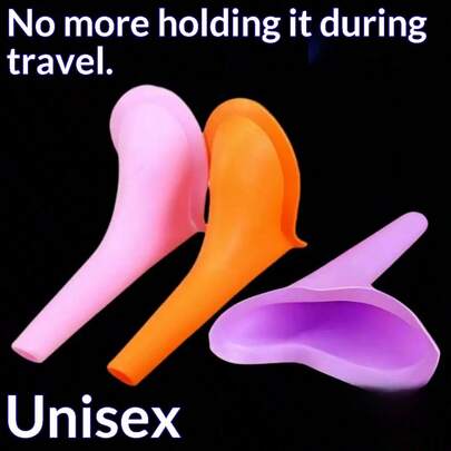 2 Packs Reusable Silicone Female Urinal Pee Funnel – Leak-Proof, Easy-Clean Design For BBL Recovery, Camping, Festivals & Travel | Perfect For Faja Colombiana Compatibility | Vibrant Purple/Pink/Orange
