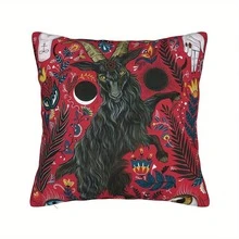 Black Philip Goat And Witch Pillowcase Double-Sided Printed Sofa Cushion Home Decorative Pillow - [Nhiều màu] - Xem 1