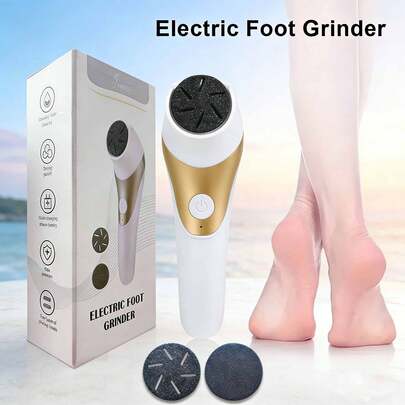 Máy tẩy tế bào chết da chân điện sạc lại được - Đầu lăn có thể thay thế, phù hợp với các dụng cụ chăm sóc chân chuyên nghiệp dành cho da khô, nứt nẻ và chai sần, đồng thời là dụng cụ mài da chân cầm tay tiện dụng tại nhà.
