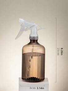 1pc 500ml PET Watering Spray Bottle, Minimalist Clear Watering Can For Garden - Brown - View 8