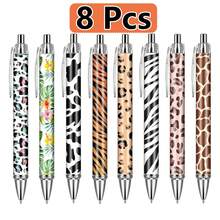 1/4/8/16 Chiếc Bút Bi In Hình Động Vật Họa Tiết Báo Da Báo, Bút Rút Dây, Mực Đen Mảnh, Họa Tiết Rừng Xíu, Safari, Hoa Lá, Số Lượng Lớn, Quà Tặng Cho Tiệc Tả, Gia Đình, Trở Lại Trường Học, Văn Phòng Phẩm, Quà Tặng Ngày Lễ - Họa tiết da báo - Xem 11