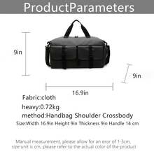 Large Capacity Travel Duffel Bag With Shoe Compartment, Dry Wet Separation, Waterproof Weekender Bag For Women And Men - màu đen - Xem 2
