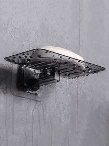 1pc Transparent Self-Adhesive Wall-Mounted Punch-Free Plastic Soap Dish For Bathroom - Multicolor - View 2