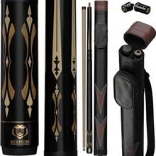 Pool Cue Stick 100% Canadian Maple Wood. Professional Billiard Pool Cue Stick with Hard Case and Joint Protectors - Taco de billar6483Veinte - Ver 1