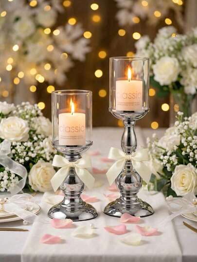 Bộ 1/1 chiếc Chân nến kim loại chống gió, Chân nến trang trí kiểu dáng sang trọng, Thích hợp cho các bữa tiệc/bàn ăn/tiệc chiêu đãi/lễ kỷ niệm/tiệc sinh nhật/phòng khách/trang trí bàn ăn/họp mặt gia đình, trang trí nhà cửa, đồ trang trí, trang trí sinh nhật, trang trí ngày lễ, đồ dùng tiệc tùng, bữa ăn gia đình, trang trí đám cưới.