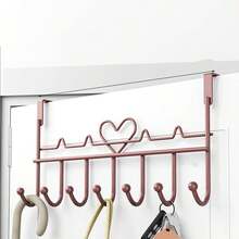 2pcs/1pc No Drilling Elegant Easy Install Over The Door Hanging Hook Organizer Rack, Includes Cloud, Heart And Crown Shapes, Made Of Durable Metal, Suitable For Hanging Bags, Keys, Towels, Umbrellas, Bathrobes And Clothes, Applicable For Bedroom, Kitchen And Bathroom - Space Saving Stylish Bedroom Storage, Movable Bedroom Hooks, Bedroom Home Organization Accessories (Slight Variation In Product Style And Color) - Multicolor - View 13