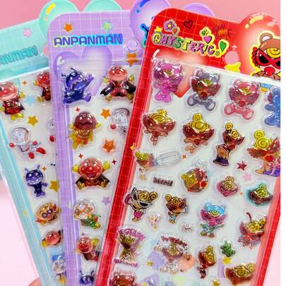 1個 かわいい3Dパターン装飾ステッカートイ、DIYフォン、女の子エンボス クリスタル 子供ステッカー、ジュエルステッカー、ハンドメイド装飾パズル、学生や子供向け報酬ステッカー、新年、バレンタインデー、イースターのギフト