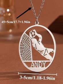 Customized Stainless Steel Necklace, Perfect Accessory For Casual Wear, Elegant And Charming, Eye-Catching Design, Thoughtful Gift And Versatile Daily Wear - Multicolor - View 4