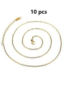 10/100个 46厘米长 2毫米宽 不锈钢O型环链，适用于珠宝DIY、项链制作、日常佩戴、首饰 - 項鍊 - 查看 13