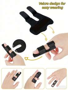 1pc Adjustable Finger Splint Support Brace, 3-Point Fixed Finger Support Splint With Aluminum Strip, Relieve Pain Finger Fixator Suitable For Fracture, Arthritis, Tendinitis, Suitable For Male/Female Athletes & Gamers - Multicolor - View 10