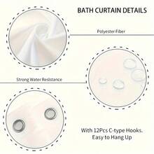 1/4pcs Creative Sunset Horse Drinking Water Pattern Shower Curtain Set, Bathroom Curtains, Including Non-Slip Rug, Toilet Mat, Bath Mat, Opaque Shower Curtain And 12 Durable Hooks, High-Quality Bathroom Decor And Accessories, Suitable For All Styles Of Home Furnishings - Nhiều màu - Xem 9