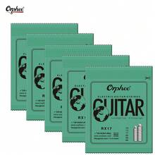 5 sets, 6 cuerdas por set, grosor 0,23-1,27 mm, cuerdas de guitarra eléctrica de acero chapado en níquel, serie de práctica RX, instrumento de guitarra de 6 cuerdas - Paquete de 5 - RX17 - Ver 2
