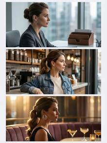 1对316L不锈钢2毫米粗圈耳环（30毫米/40毫米/50毫米/60毫米），防水不褪色金银色圆形耳环，低过敏性日常必备首饰/耳环，女士耳环，耳环，女士耳环 - 金黃色 - 查看 8