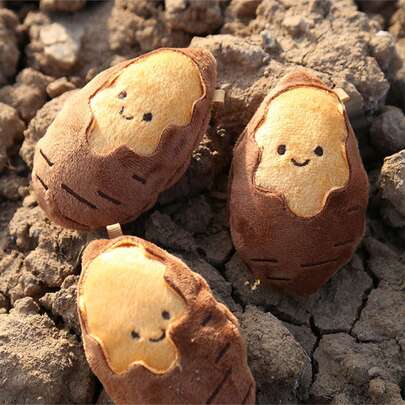 1pc 11cm/4.33in Realistic Plush Baked Sweet Potato Doll, Cute Baked Sweet Potato Doll, Perfect Birthday Christmas Gift For Friends