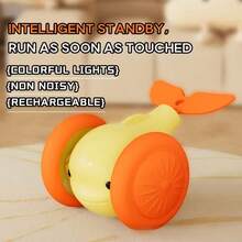 Smart Electric Whale Shaped Cat Toy Car, Self-Entertainment Pet Car, Ideal For Cat Entertainment And Relaxation - Multicolor - View 4