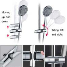 Shower Head Holder With Hair Claw Design Adjustable Height Easy Installation For Bathroom - 18-25mm Shower Rod Slide Sleeve - View 8