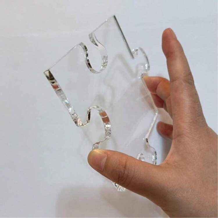 Acrylic Router Template - Puzzle Piece Design Precision Cutting Guide For Charcuterie Boards, Serving Trays & Kitchen Cutting Boards - Durable, No Power Required, Ergonomic Handle For DIY Crafting & Home Decor - Multicolor - View 5