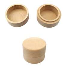 Bộ 3 hộp gỗ tròn nhỏ, hộp đựng nhẫn gỗ nhỏ để đựng bông tai, trang sức, đồ lưu niệm, kỷ vật, tóc trẻ sơ sinh, răng sữa, món quà hoàn hảo cho cha mẹ, hộp kỷ niệm di động, hộp đựng trang sức cho Ngày của Mẹ, sinh nhật, tốt nghiệp, Lễ Tạ ơn, Giáng sinh - Màu be - Xem 10